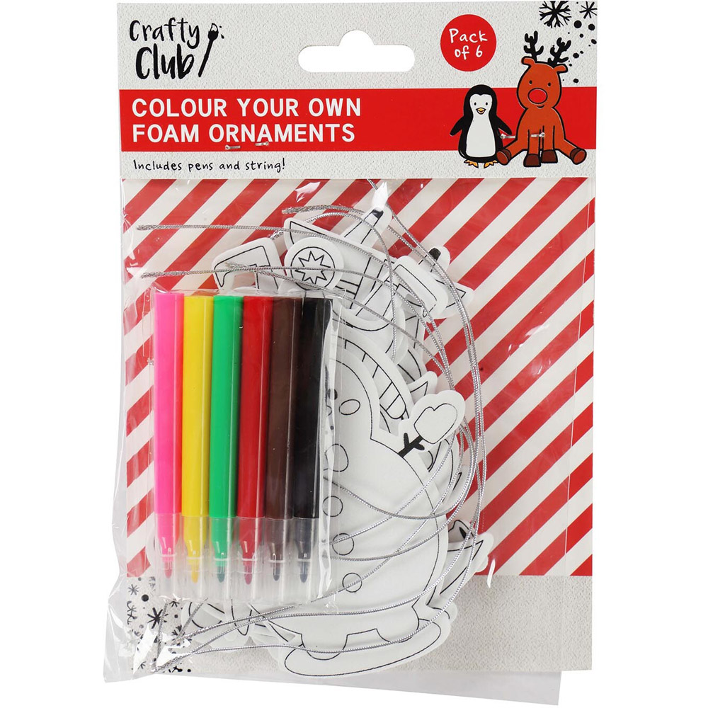 Crafty Club Colour Your Own Foam Ornaments Kit Image