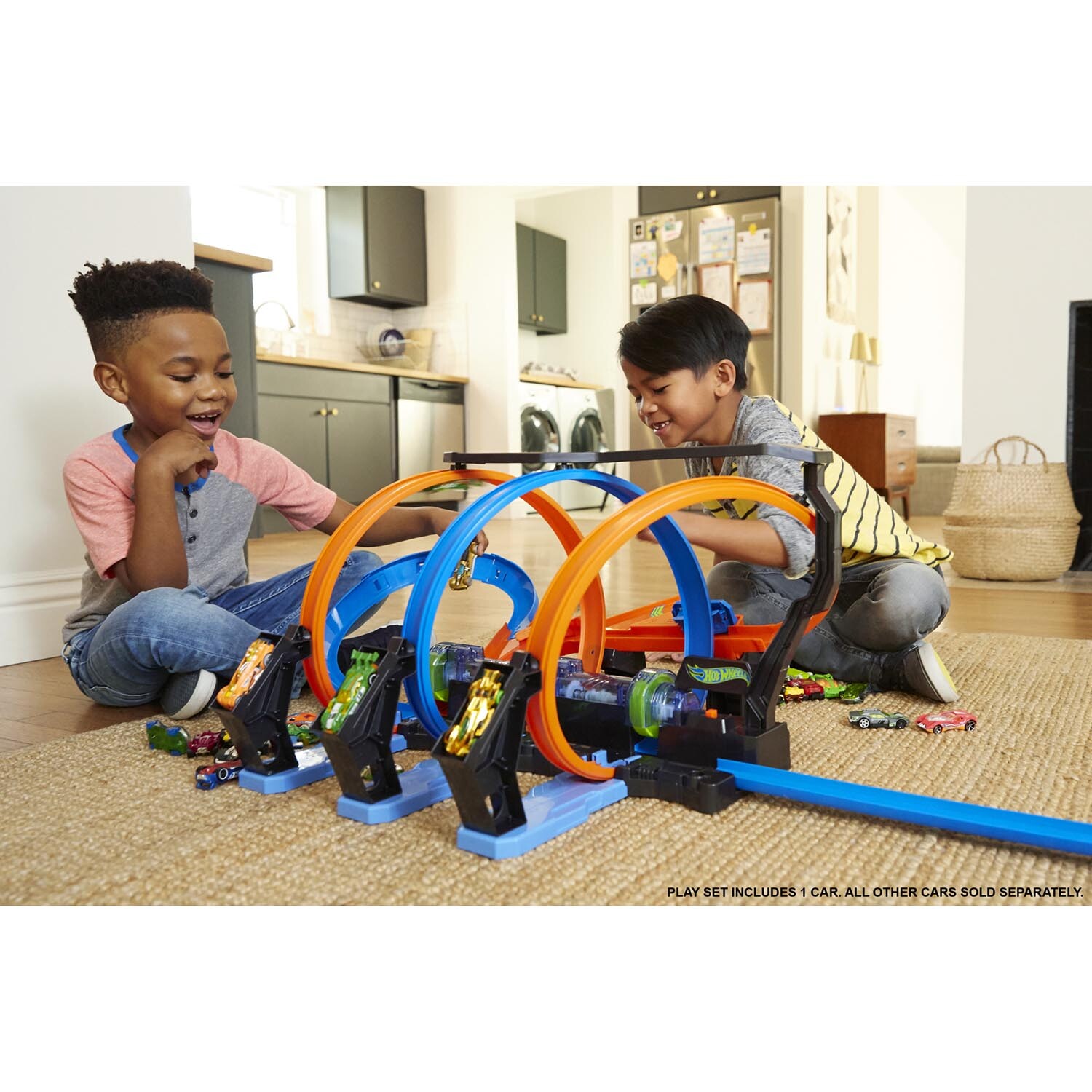 Hot Wheels Corkscrew Crash Track Set Blue Wilko