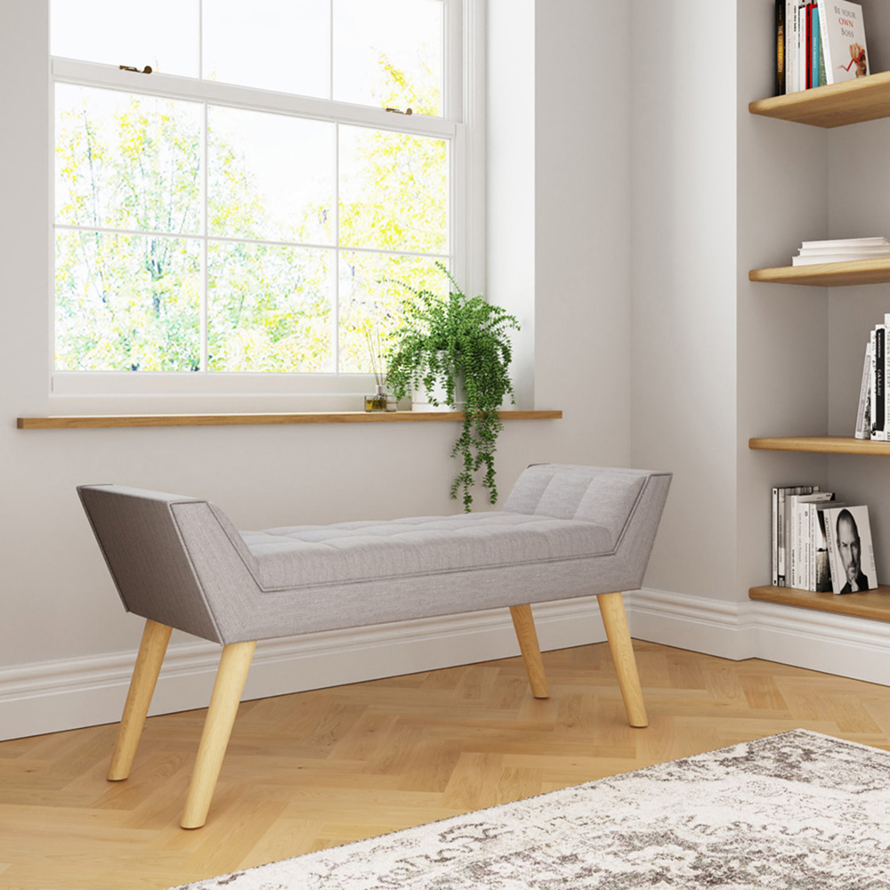 GFW Milan Grey Ottoman Window Seat Image 7