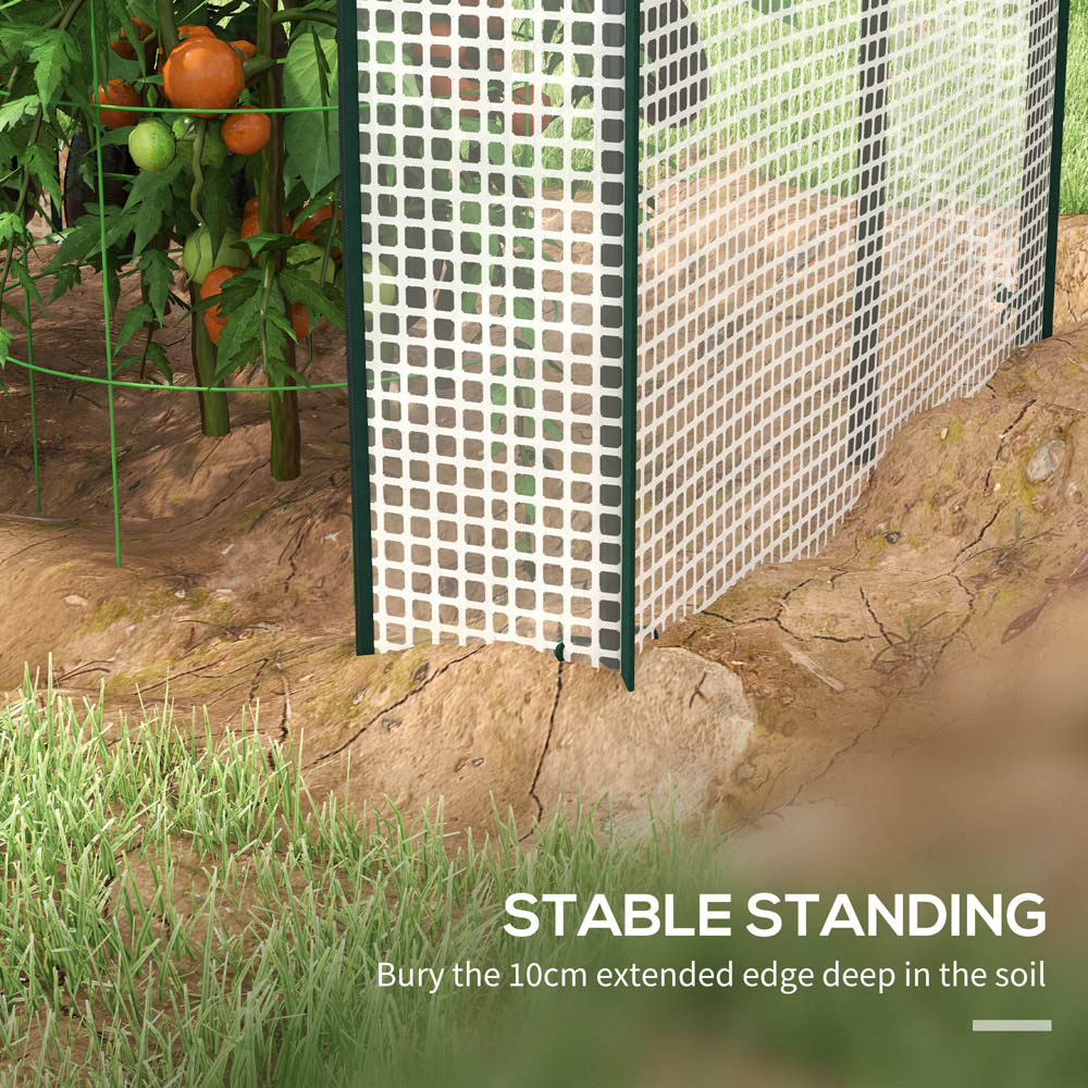 Outsunny 5 x 3.2ft Portable Walk-in Greenhouse with 2 Roll Up Door and Vent Holes Image 7