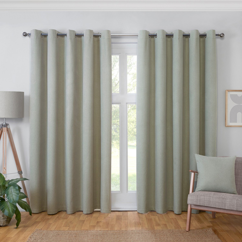 Linden Washable Blackout CurtainGreen137cm168cm Image 6