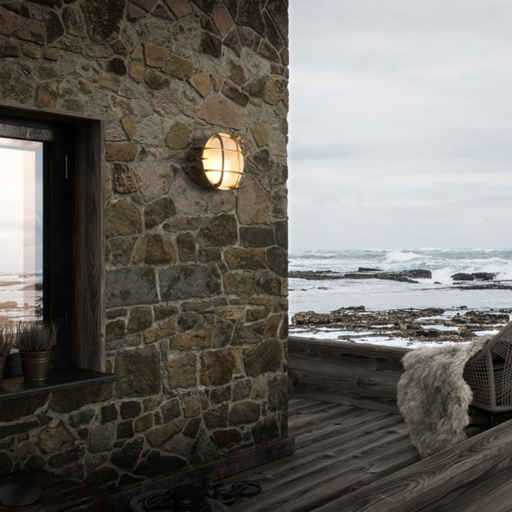 Nordlux Polperro Brass Outdoor Wall Light Image 5