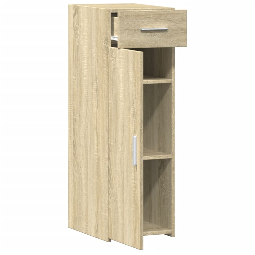 vidaXL Single Door Single Drawer Sonoma Oak Sideboard Image 8