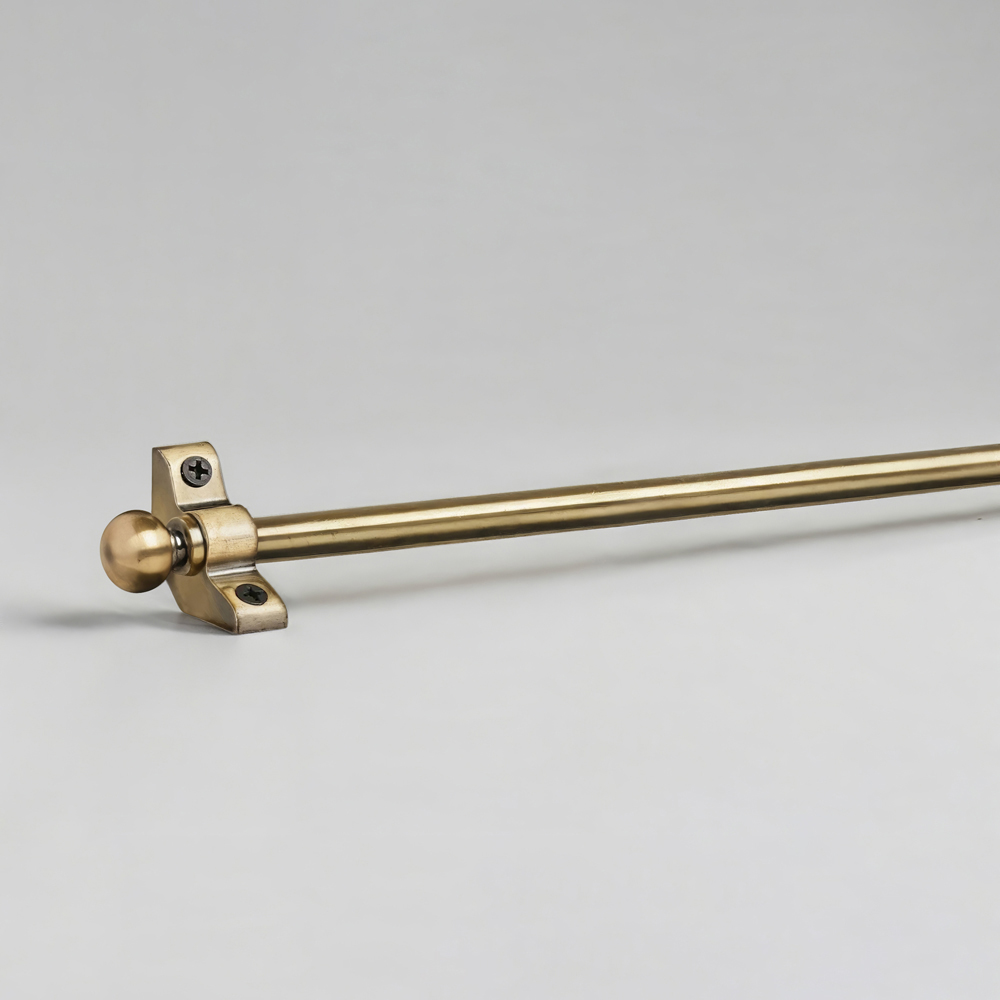 New Edge Blinds Antique Brass Ball End Finial Premium Metal Stair Rod Set 72.5cm x 10mm 13 Pack Image 3