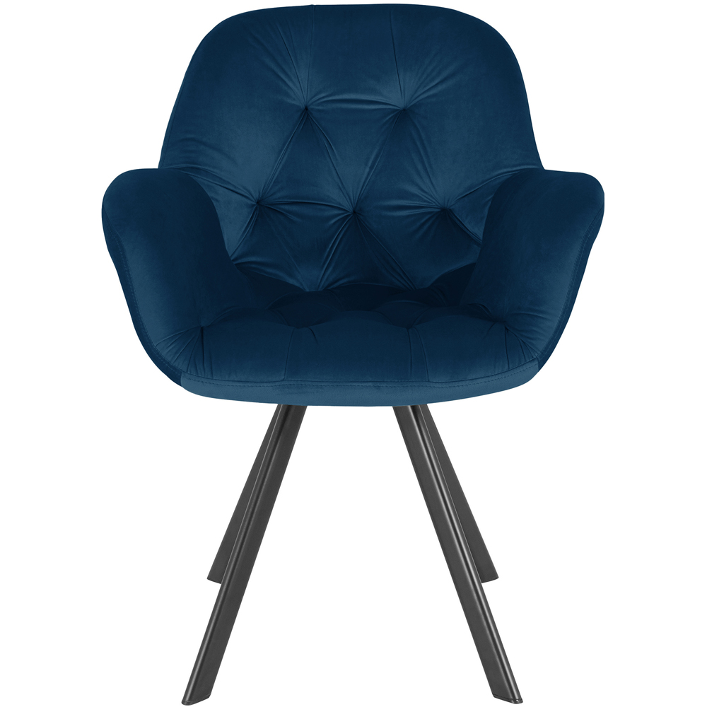 Dorel Elli Set of 2 Navy Blue Velvet Armchair Image 3