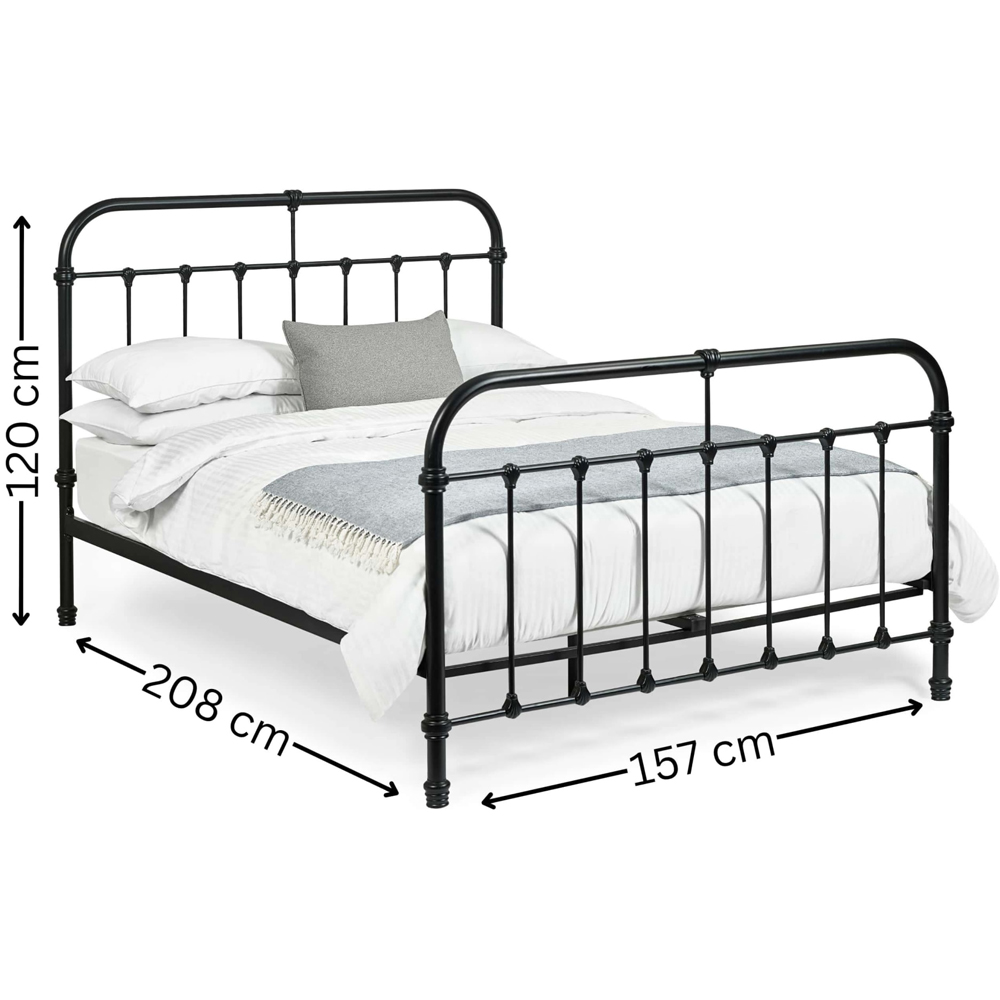 Julian Bowen Logan King Size Black Satin Metal Bed Frame Image 8