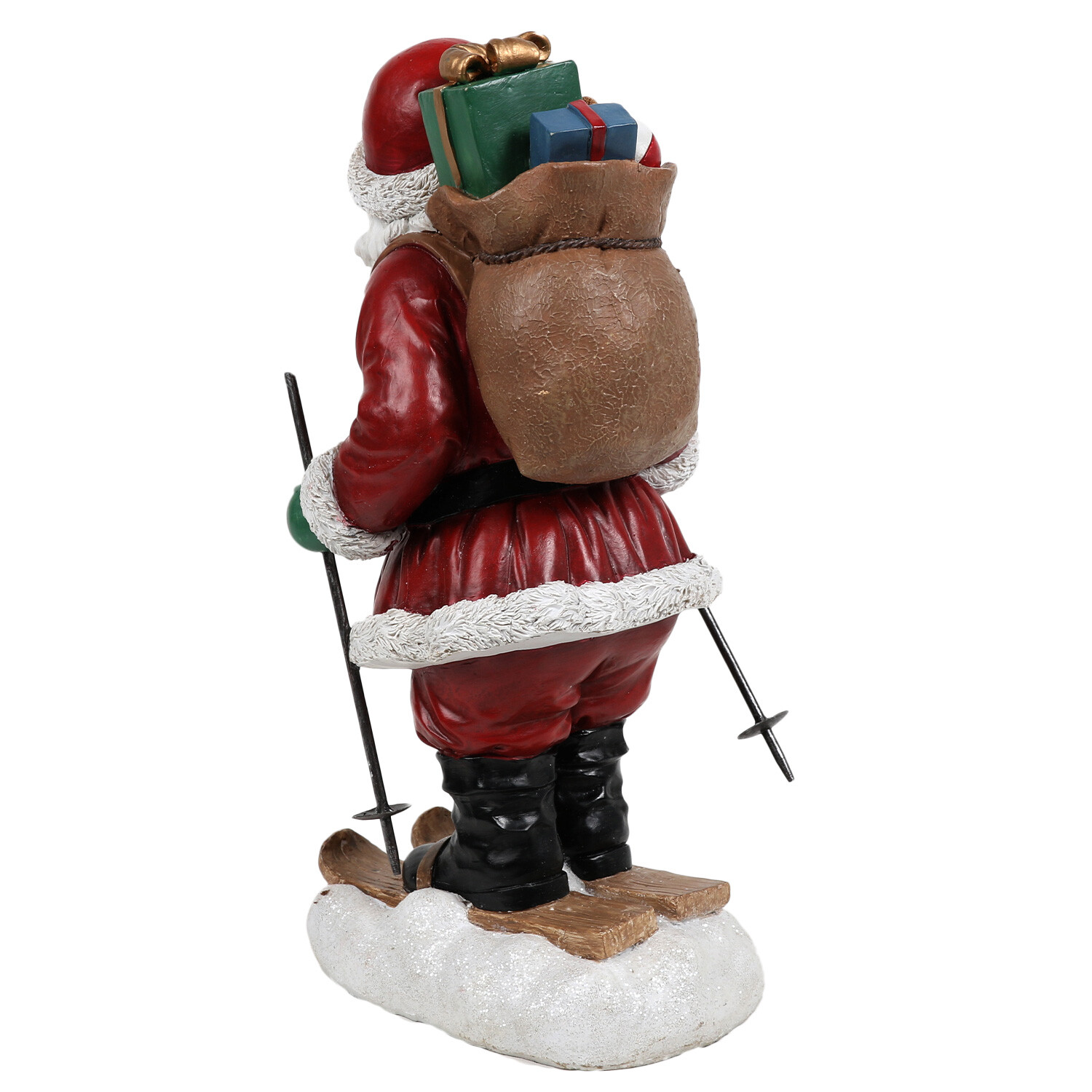Skiing Red Santa Christmas Ornament Image 4