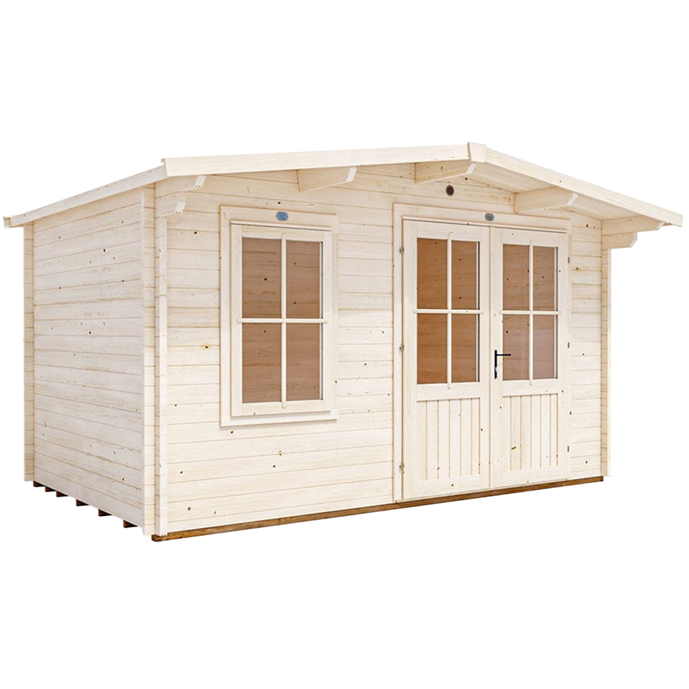 Dunster House Severn 13 x 8ft Brown Garden Log Cabin Image 1