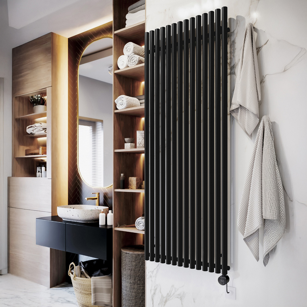 Terma Rolo-Room E Wi-Fi Heban Black Electric Radiator 2000W 2000 x 755mm Image 2