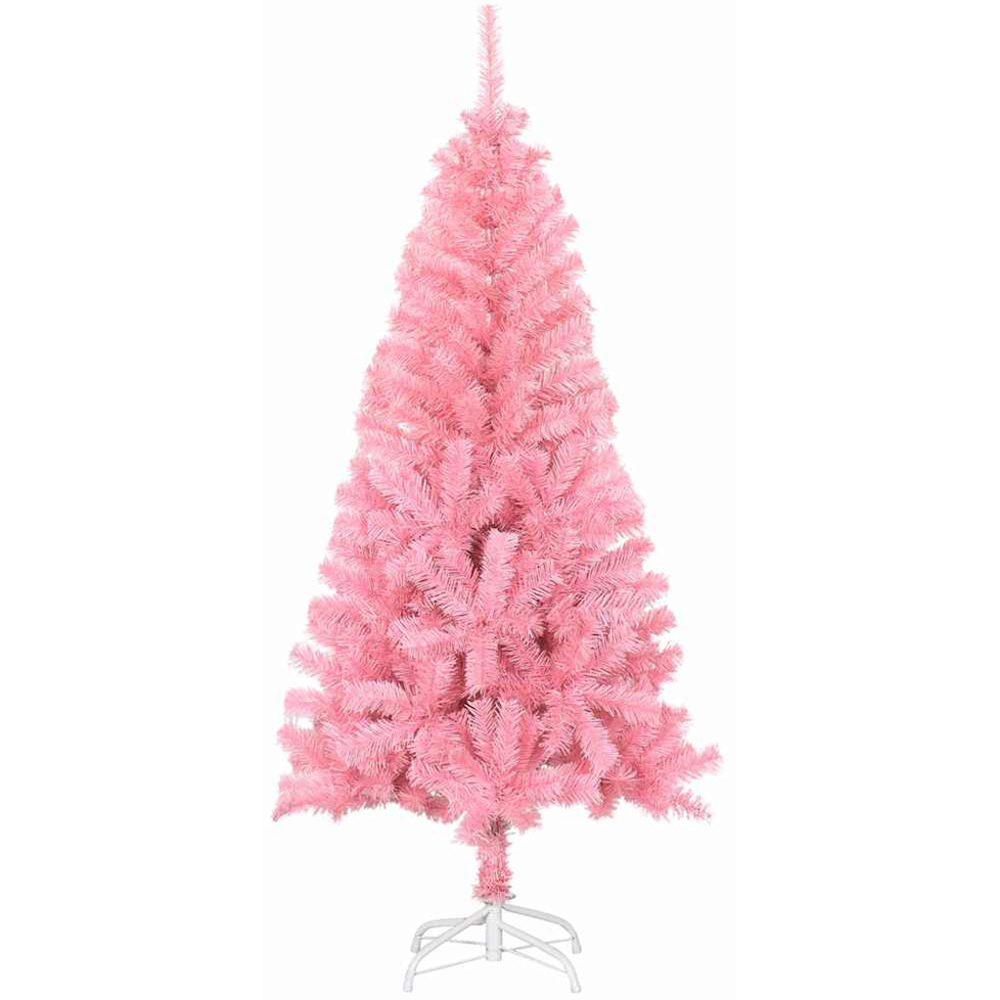 vidaXL Pre-Lit Lilac Baubles Pink Artificial Christmas Tree 5ft Image 5