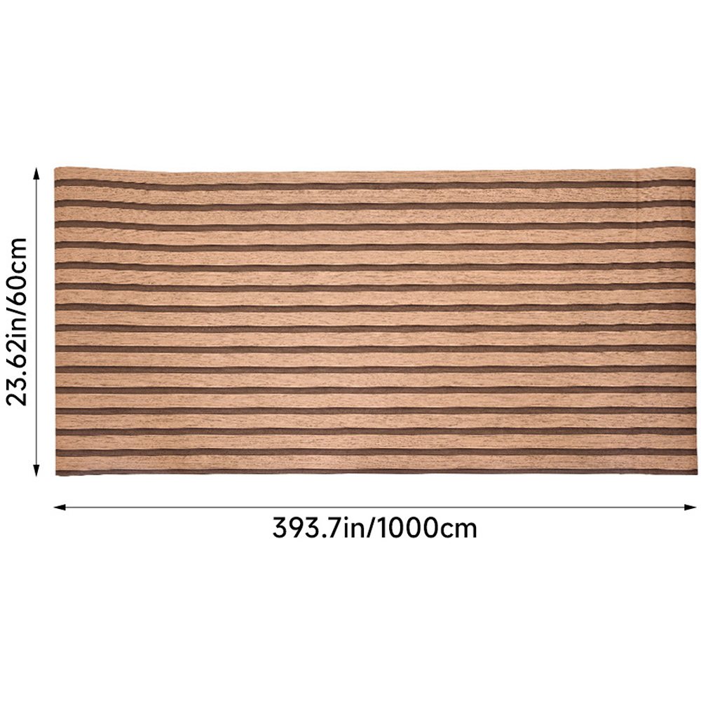 Living and Home Wood Grain Stripe Orange Rectangle PVC Self Adhesive Wallpaper Image 8