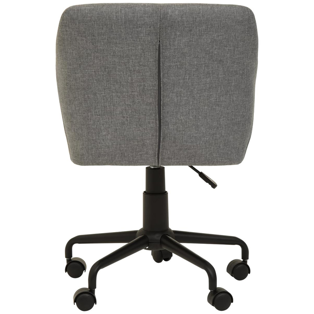 Interiors by Premier Brent Grey and Black Swivel Home Office Chair Image 6
