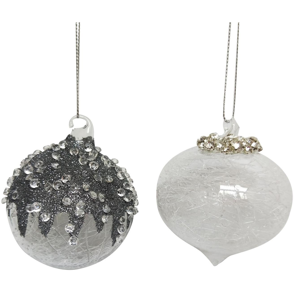 Clear Beaded Top Bauble - Clear Image