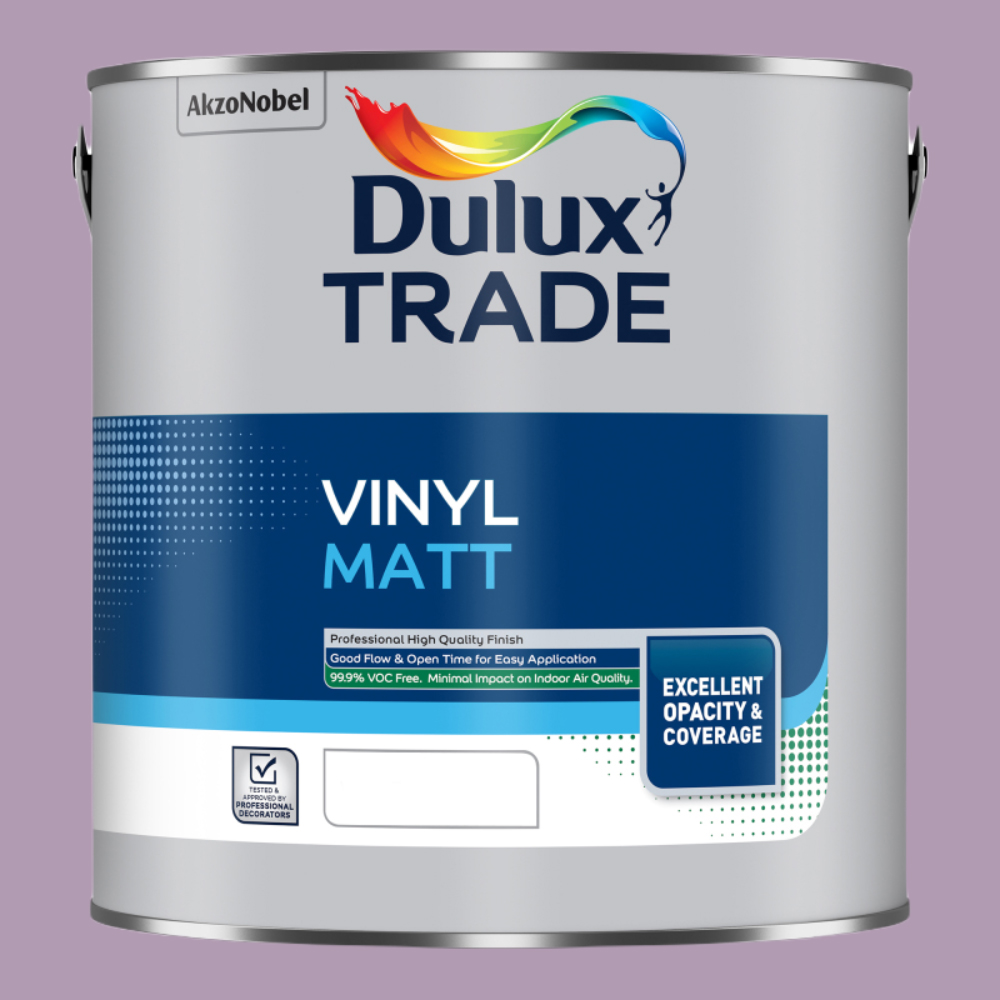 Dulux Trade Frosted Grape Walls and Ceilings Vinyl Matt Paint 2.5L Image 2