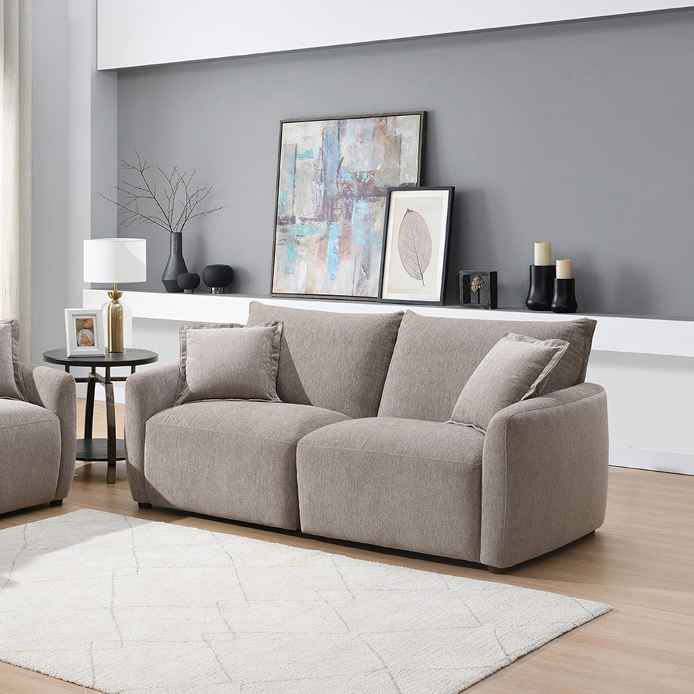 Bedford 3 Seater Stone Sofa Image 3
