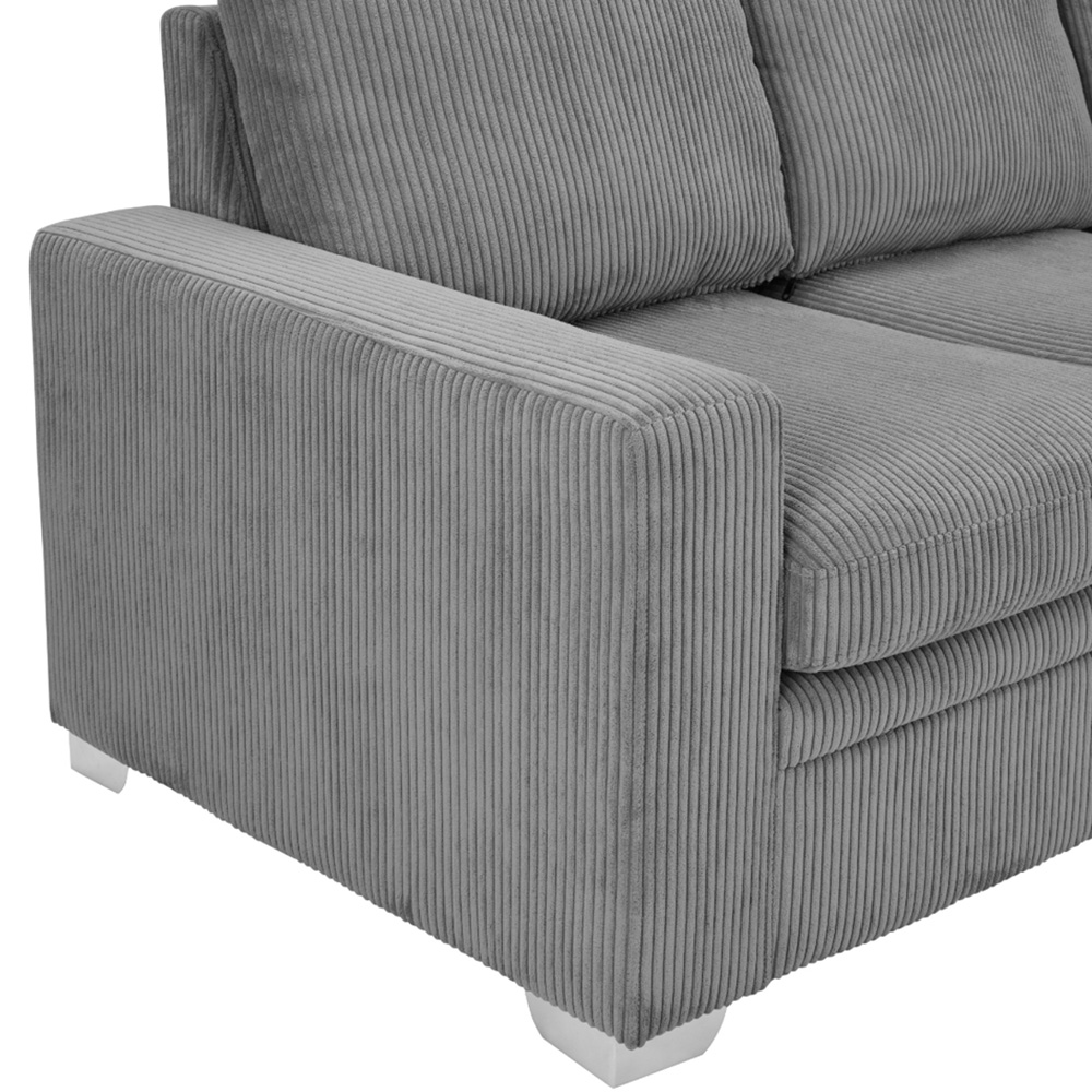 Home Detail Alcott 6 Seater Grey Jumbo Cord Fabric Right Hand Corner Sofa Image 9
