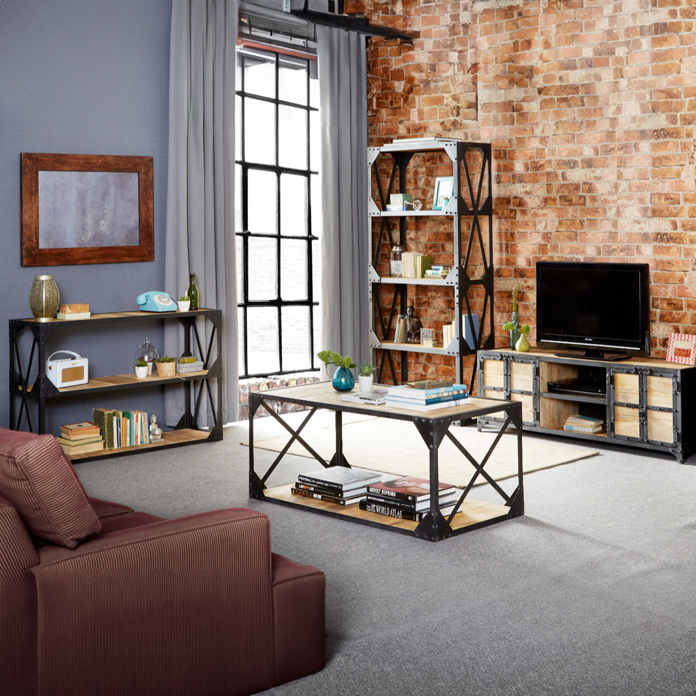 Brooklyn Akos Single Shelf Wooden Coffee Table Image 5