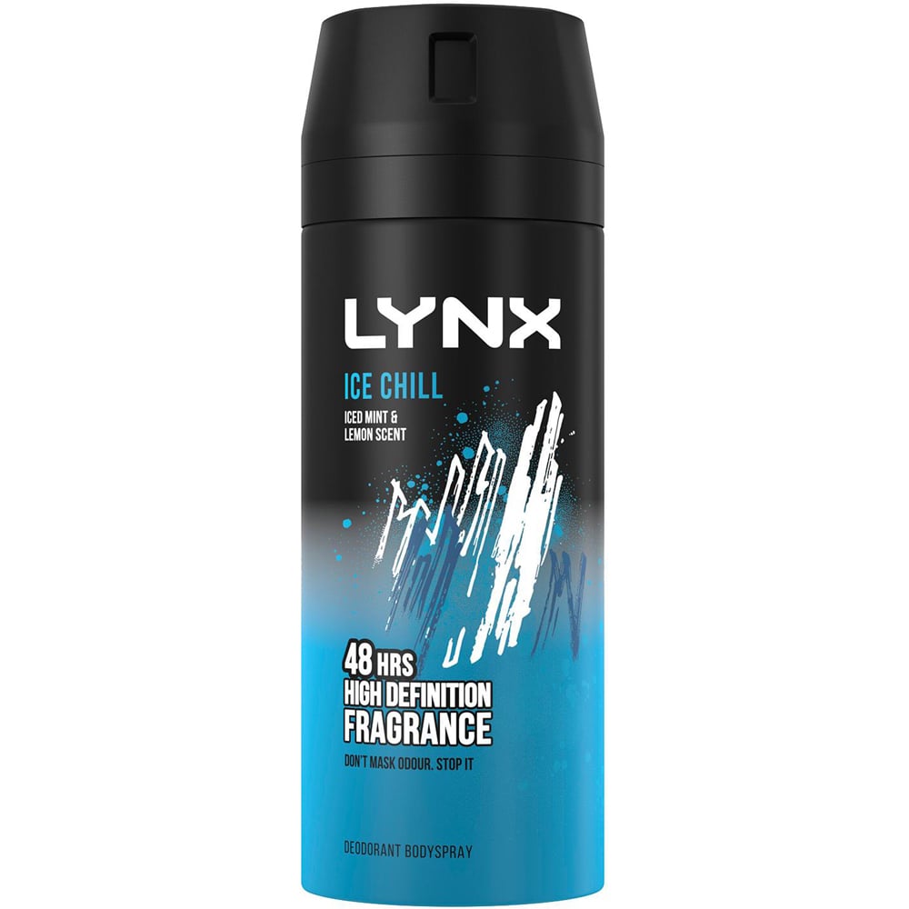 Lynx Ice Chill Iced Mint and Lemon 48H Protection Deodorant Body Spray 150ml 12 Pack Image 2