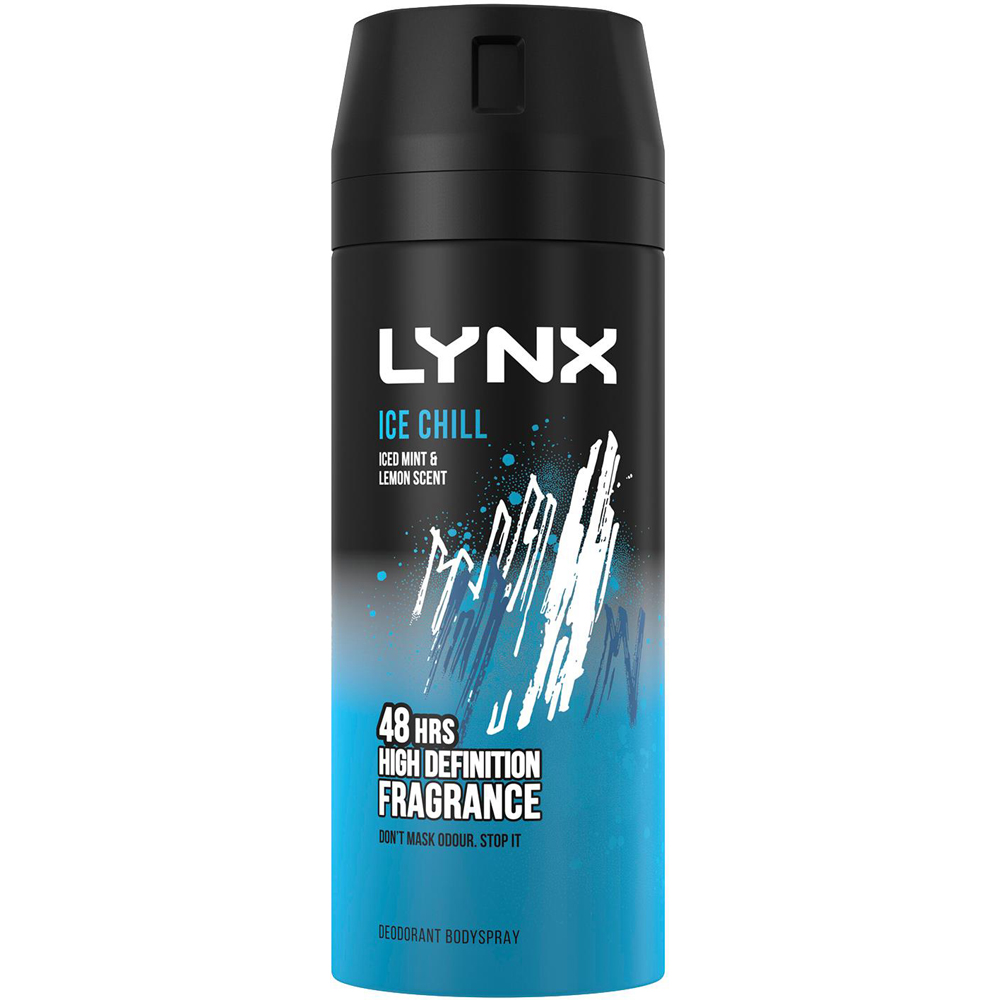 Lynx Ice Chill Iced Mint and Lemon 48H Protection Deodorant Body Spray 150ml 30 Pack Image 2