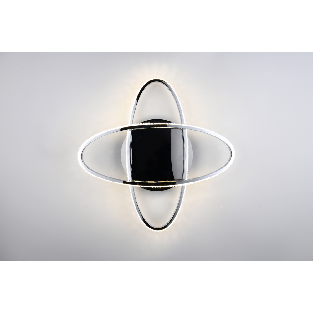 TRIO Lane Chrome LED Ceiling Light Image 4