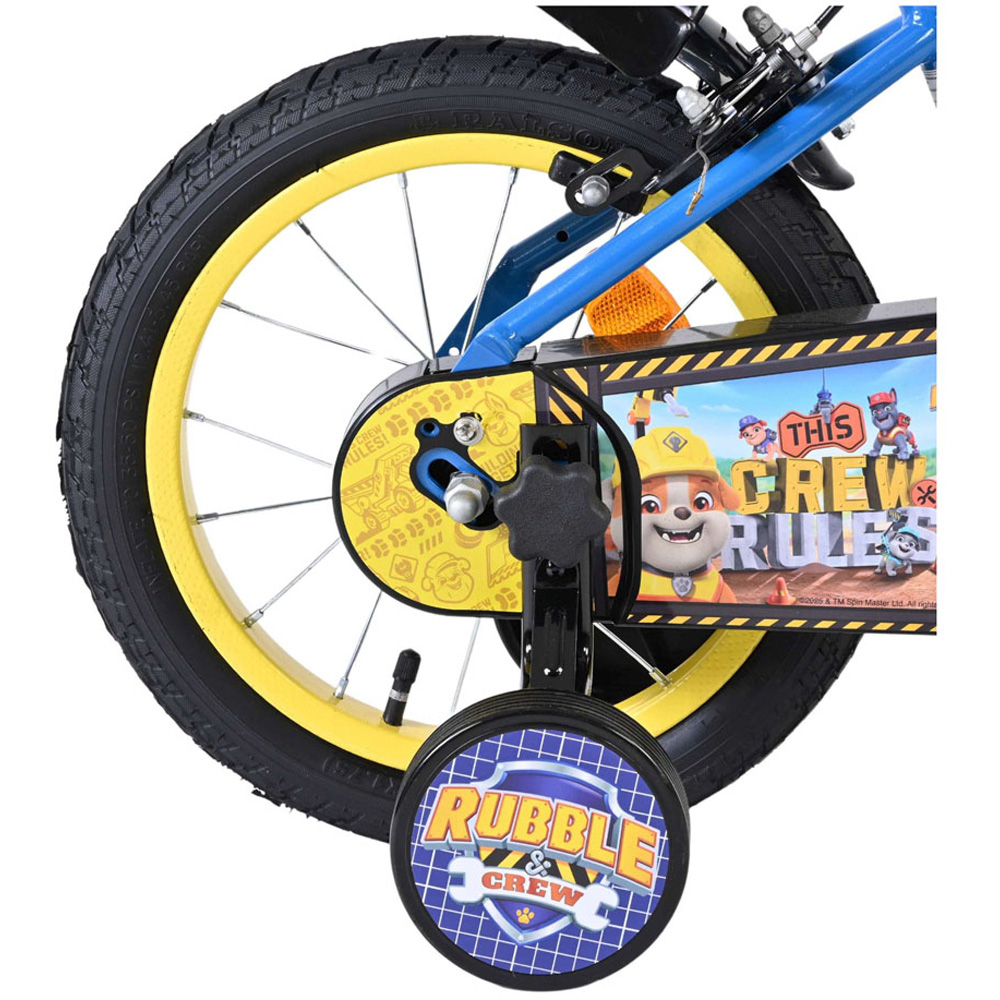 Volare Rubble and Crew Kids 14 inch Multicolour Bike with Stabilisers Image 7