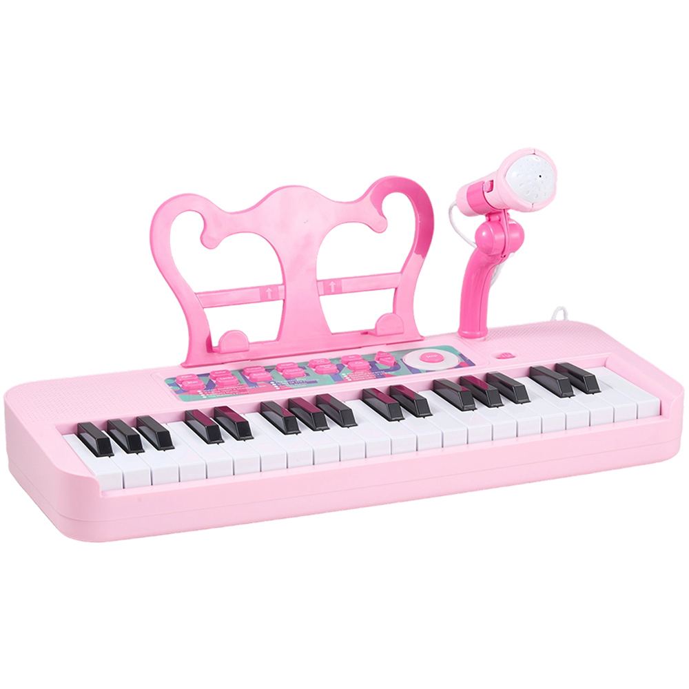 H&O Direct Kids 37 Key Electronic Piano with Microphone and Light Image 1