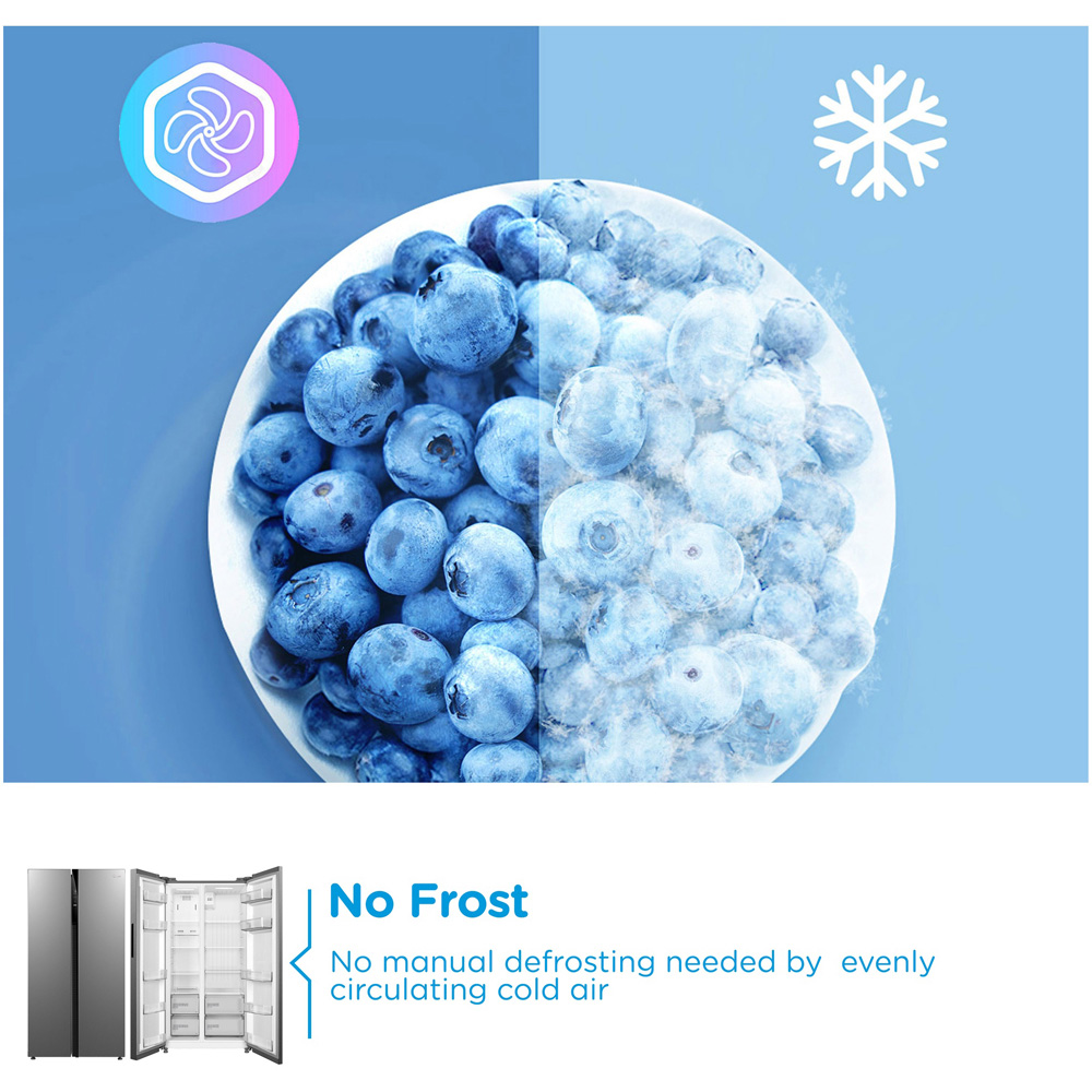Midea MDRS710FGE46W Silver Total No Frost 548L Fridge Freezer with Non-Plumbed Water Dispenser Image 5