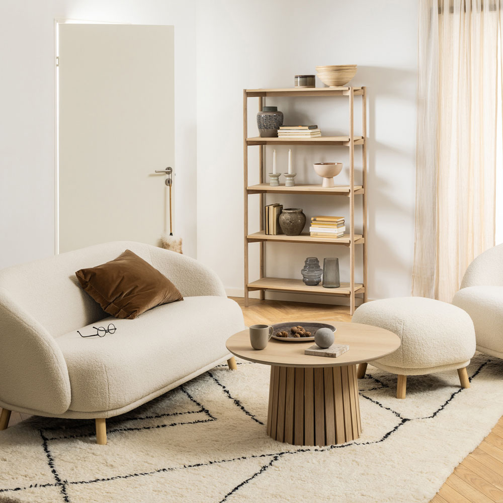 Florence Braidwood 4 Shelf White Oak Veneer Bookcase Image 8