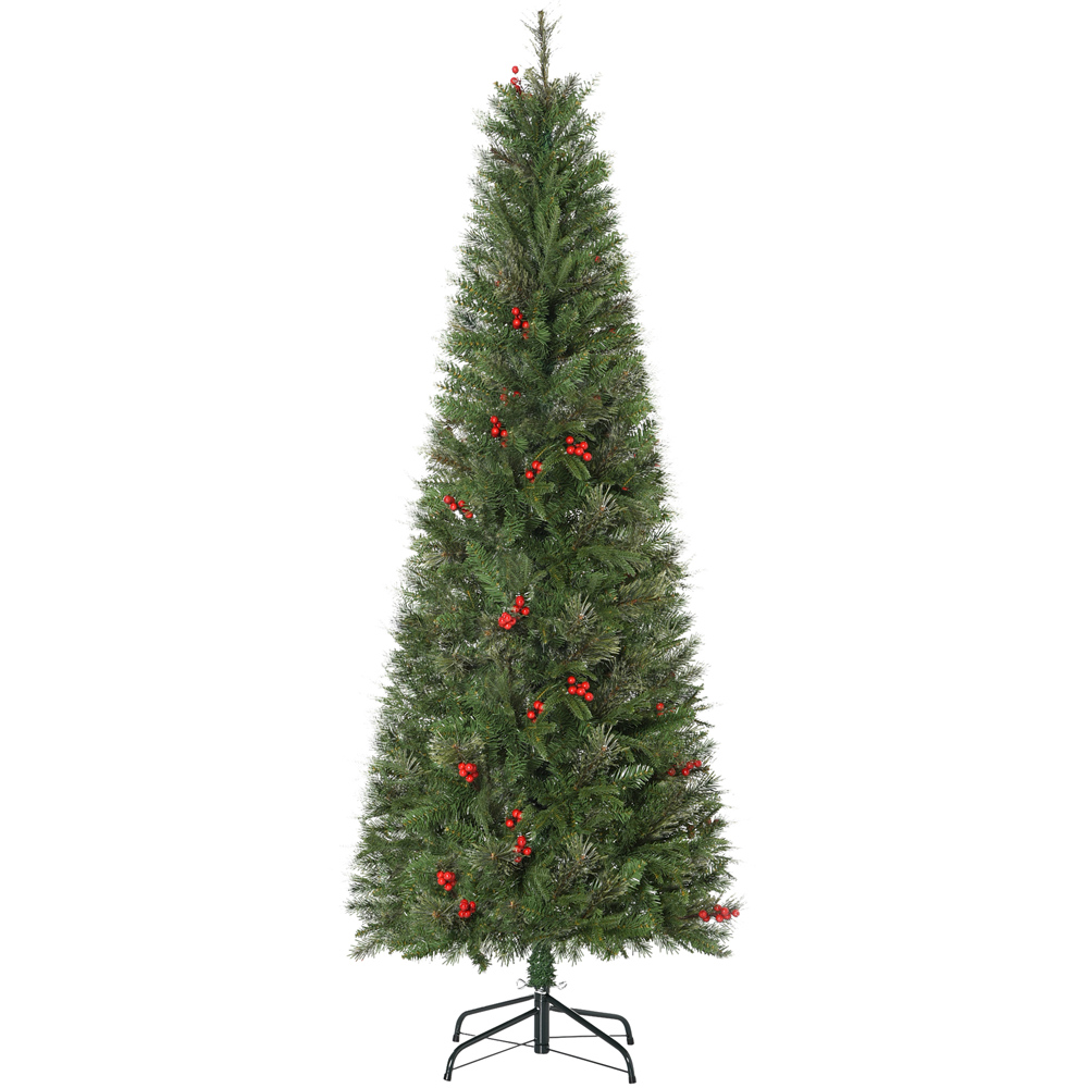 Everglow Green Pencil Artificial Christmas Tree 6ft Image 1