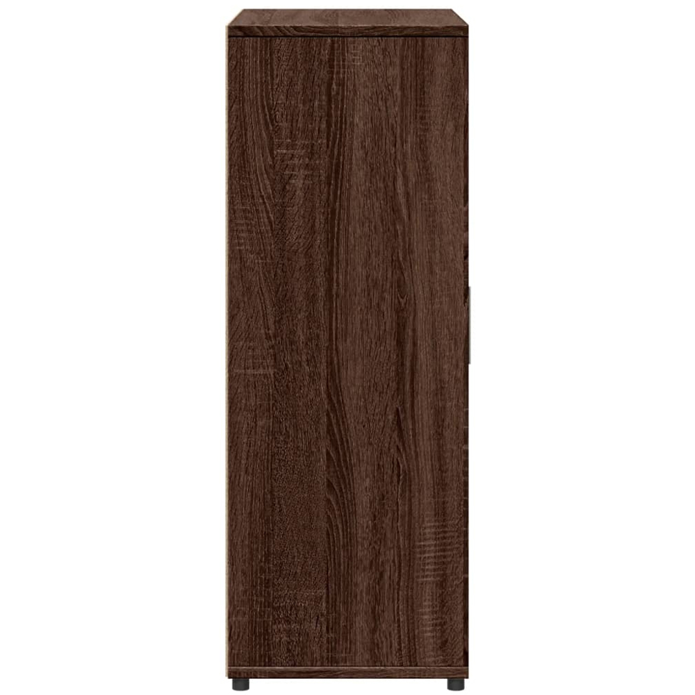 vidaXL Single Door 4 Drawer Brown Oak Sideboard Image 6