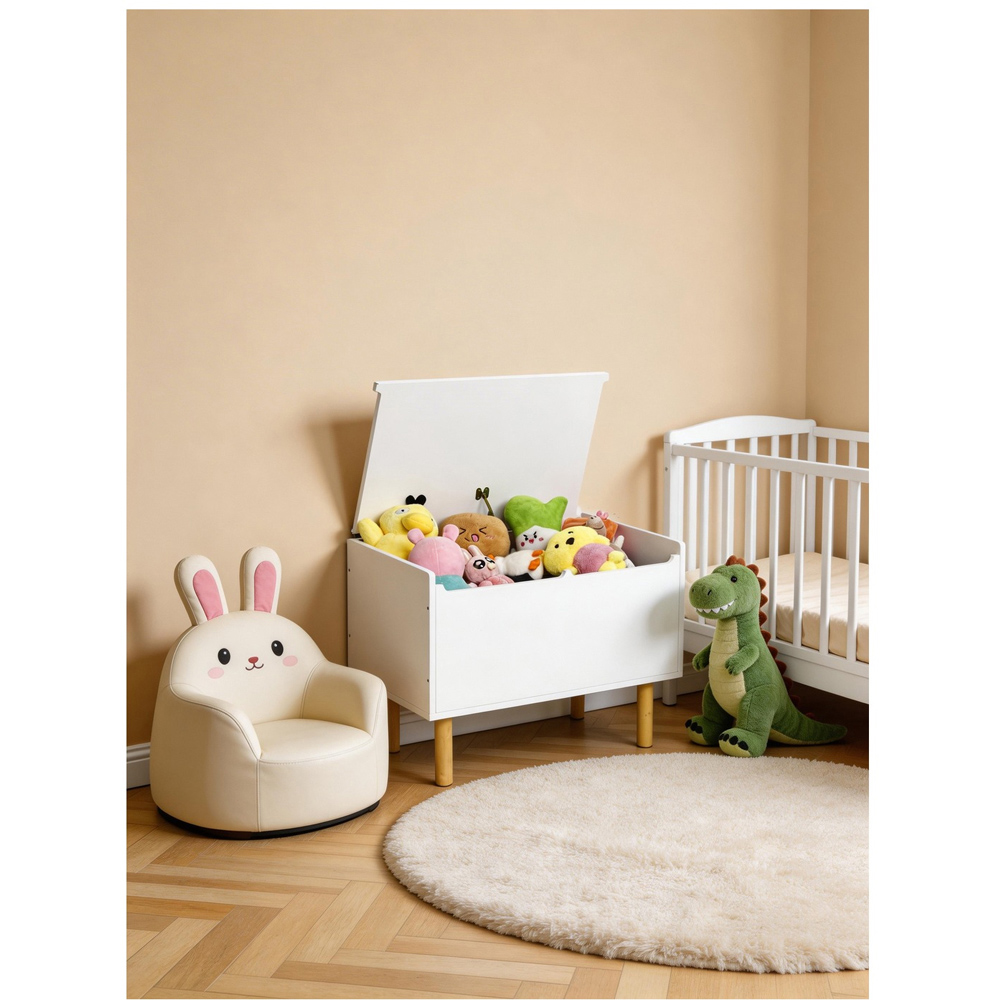 Toy Storage Box White Image 8