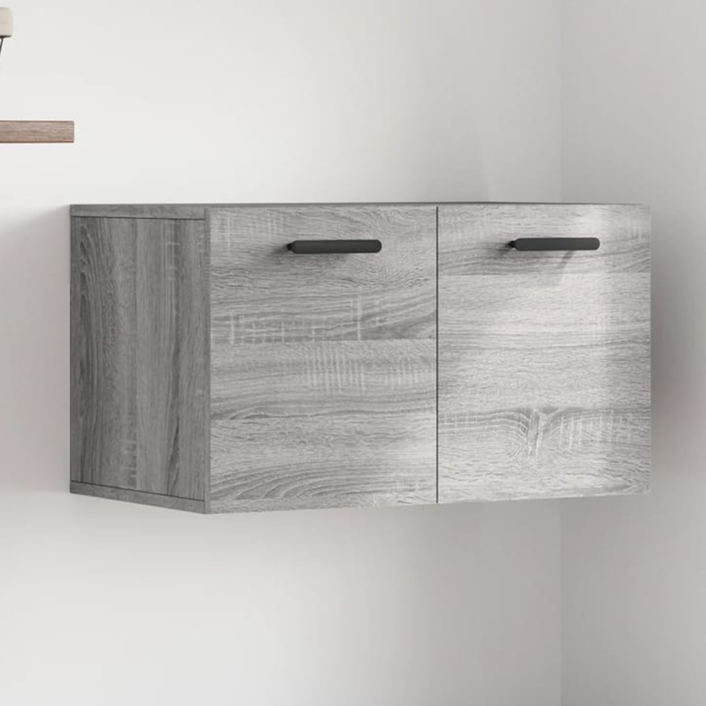 vidaXL 2 Door Grey Sonoma Oak Wall Cabinet Image 1