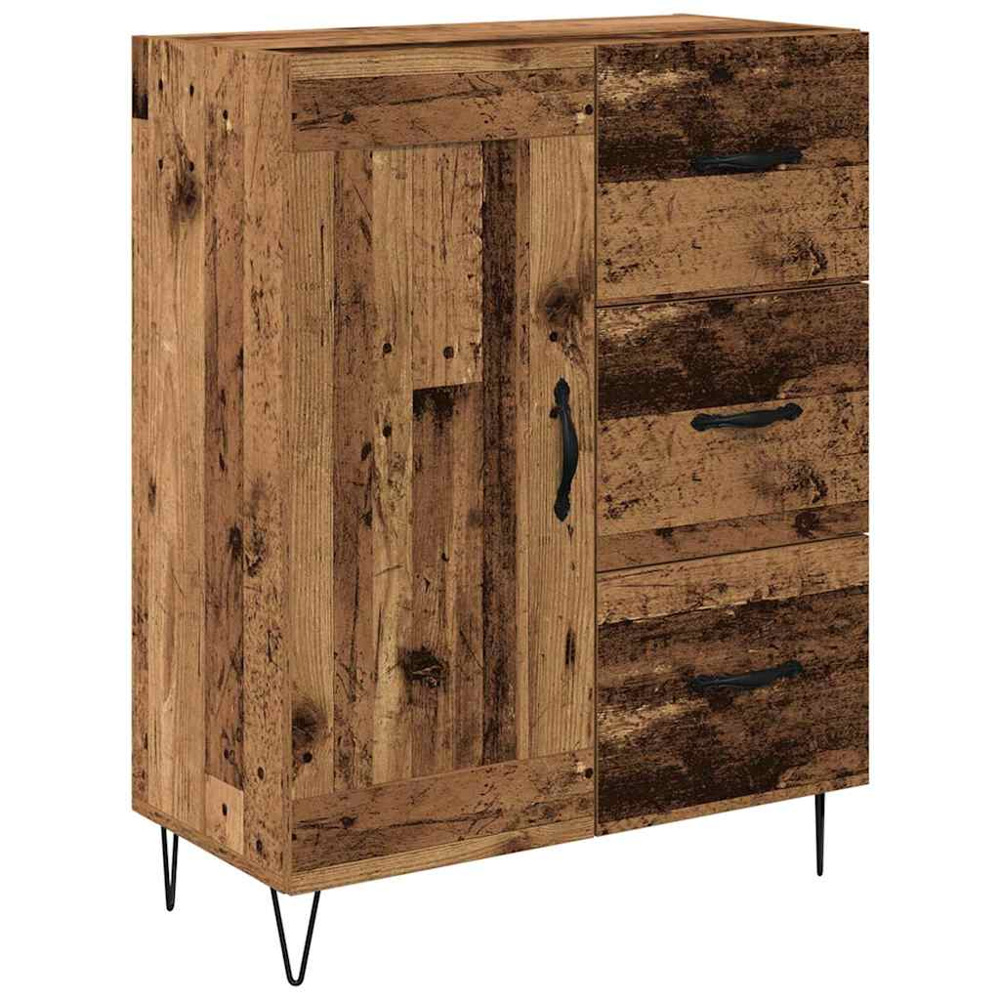 vidaXL 3 Door 3 Drawer Old Wood Sideboard Image 6