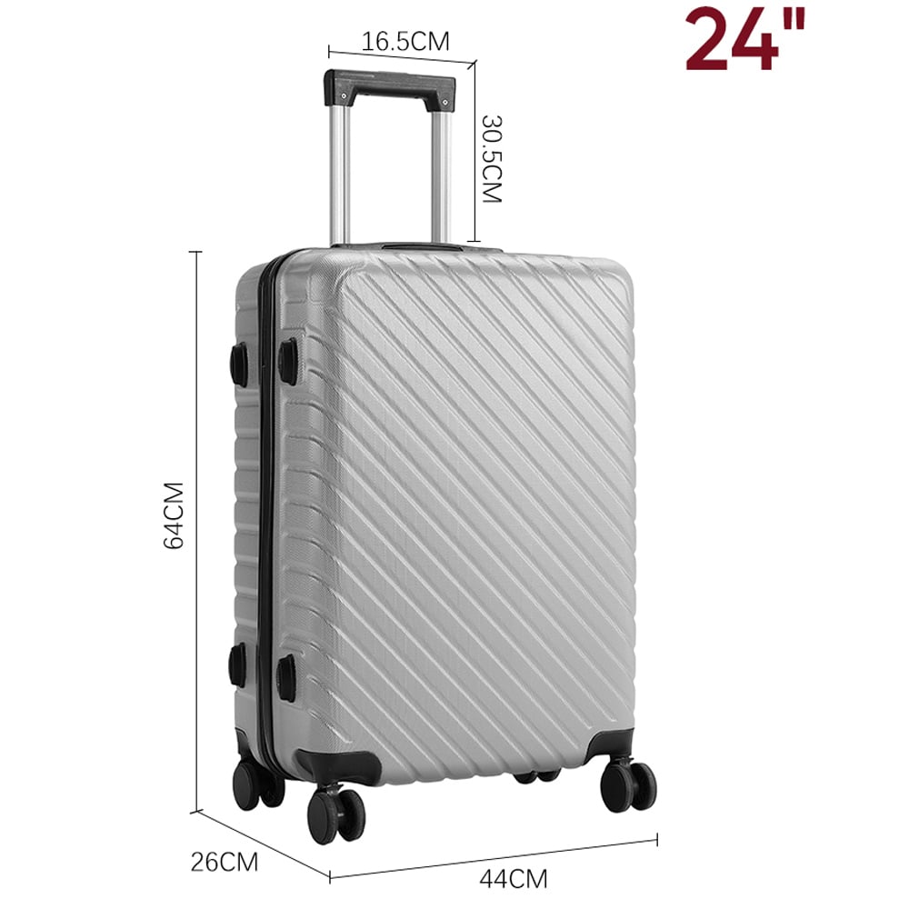 H&O Direct Medium Grey Hardside Suitcase Image 6