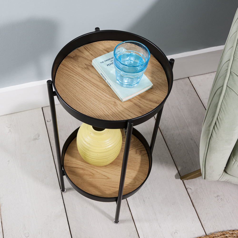 Noa and Nani Solna Single Shelf Black Small Side Table Image 5