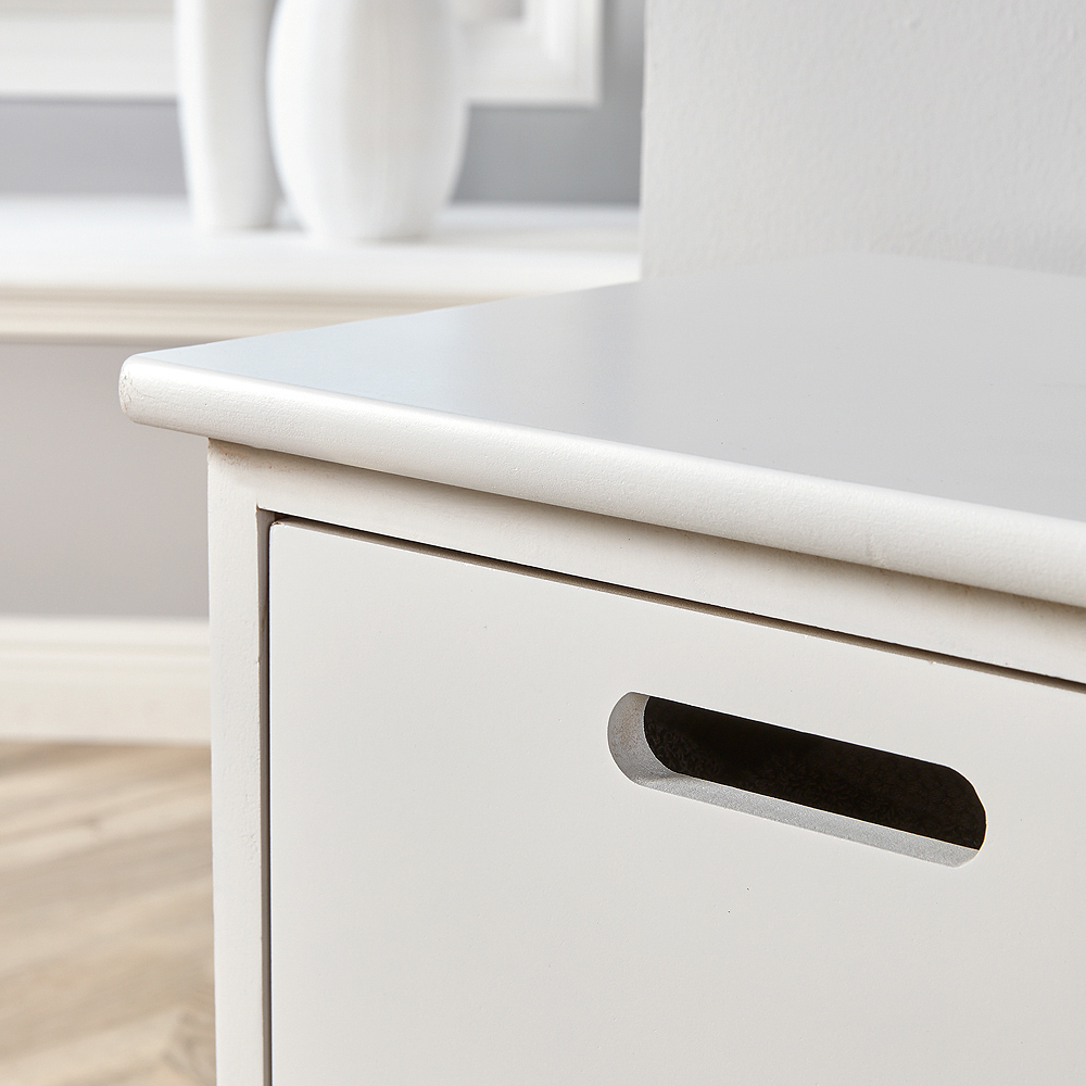 Home Source Ullswater 3 Drawer White and Grey Storage Unit Image 4