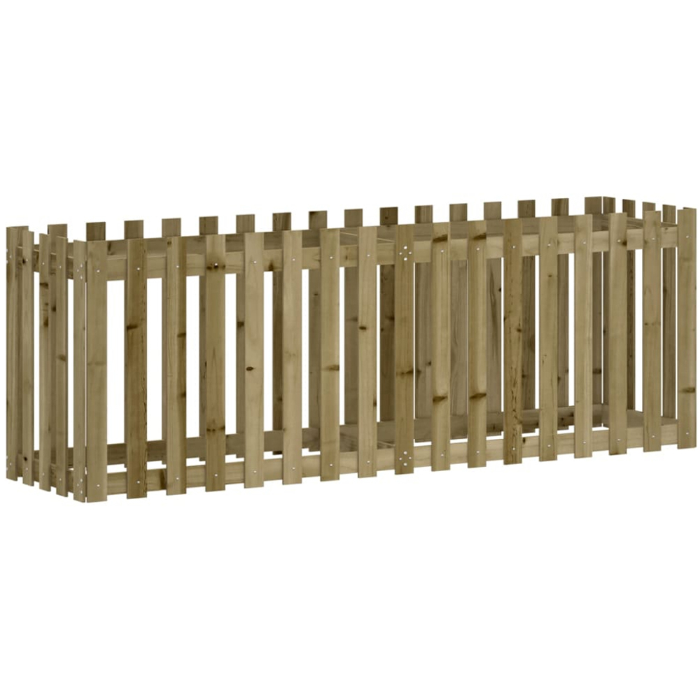 vidaXL Brown Pine Wood Raised Garden Bed 70 x 50 x 200cm Image 1