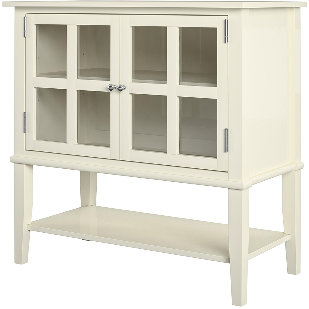 Dorel Franklin 2 Glass Door Single Open Shelf Storage Cabinet Image 2