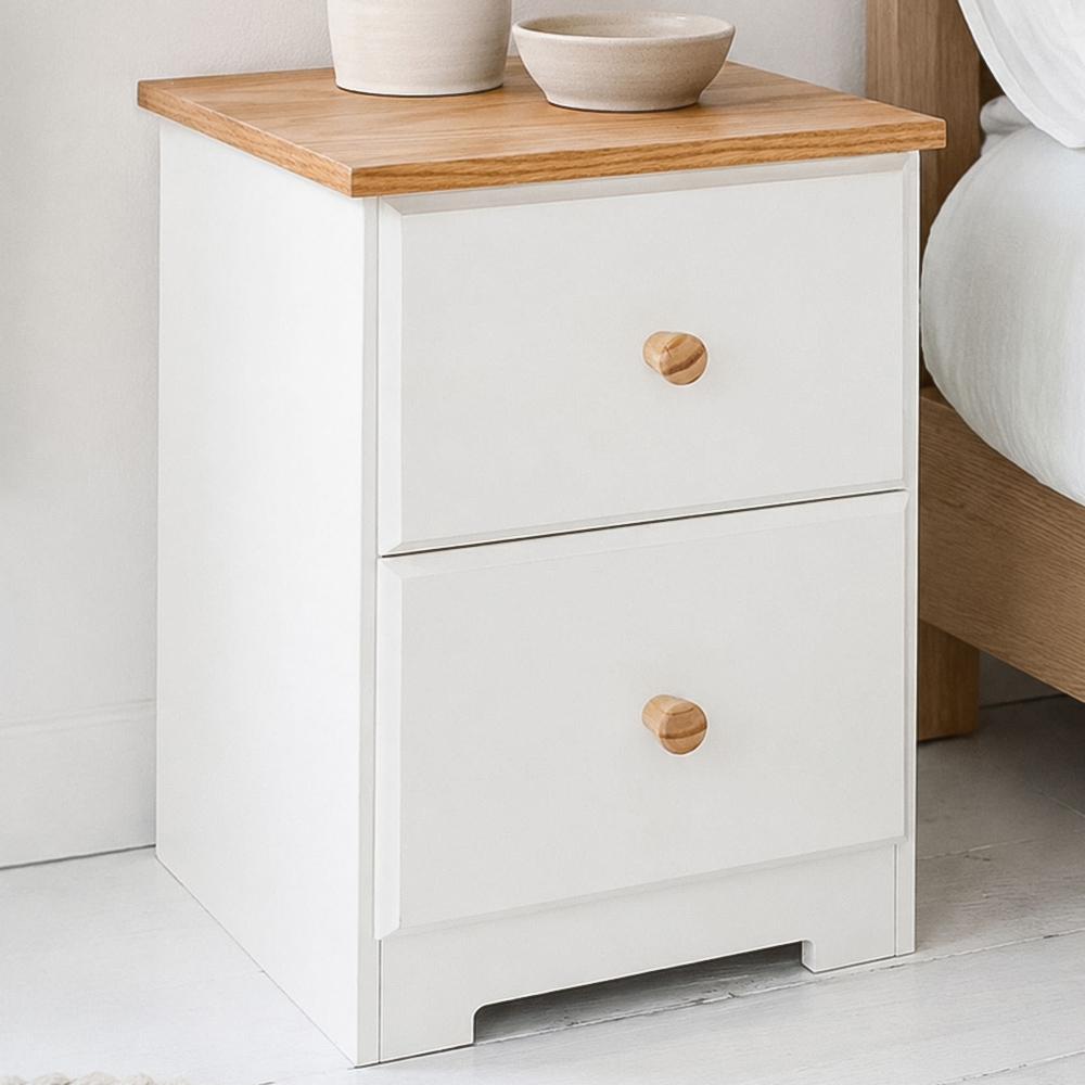 Colorado 2 Drawer Petite Bedside Table Image 1
