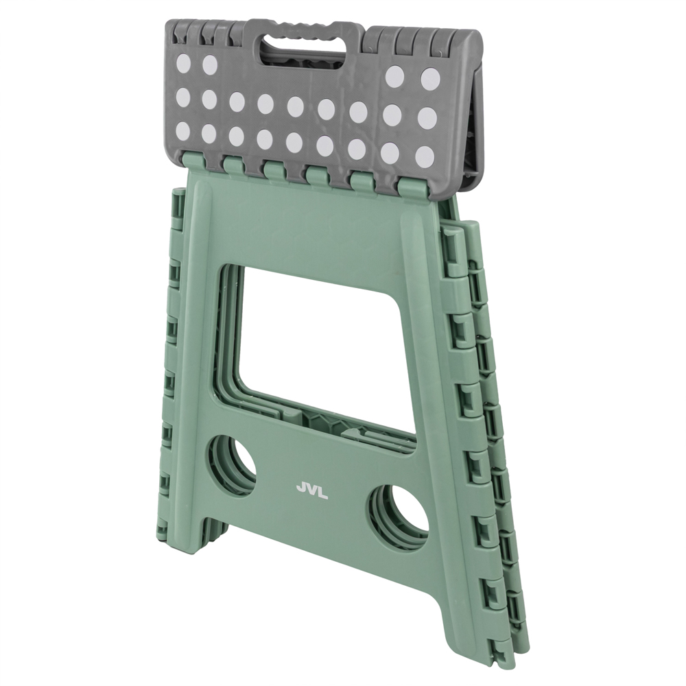 JVL Cleaning 2 Piece Green Folding Step Stool Set Image 6