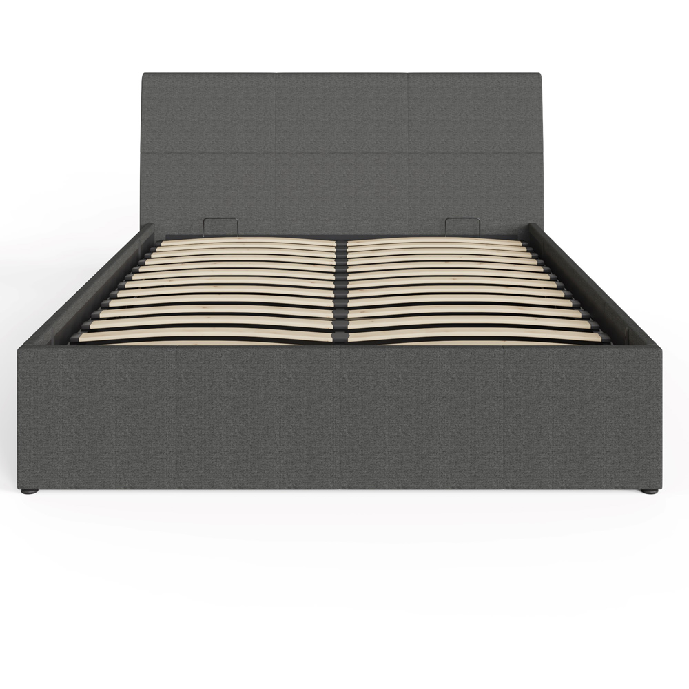 GFW Ascot Double Grey Ottoman Bed Image 4