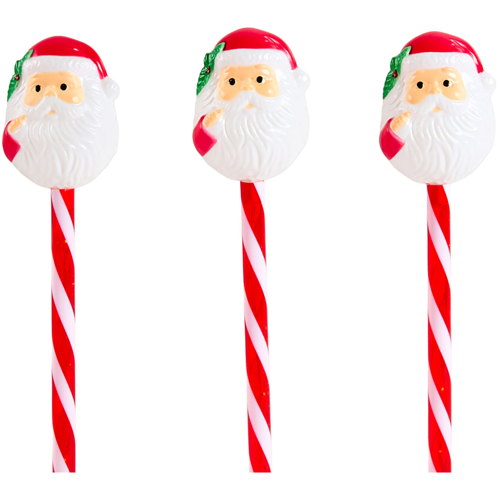Set of 5 Retro Santa Stake Lights Image 6