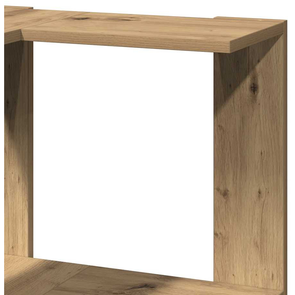 vidaXL 6 Shelf Artisan Oak Small Corner Bookcase Image 6