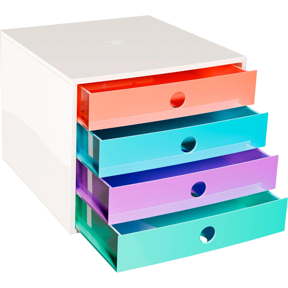 Exacompta 4 Drawer Multicolour Filing Module | Wilko