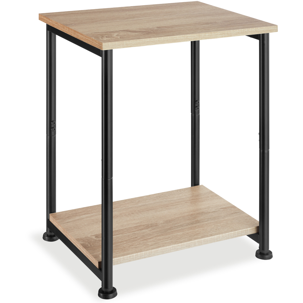 Tectake Yonkers Single Shelf Sonoma Oak Bedside Table Image 2