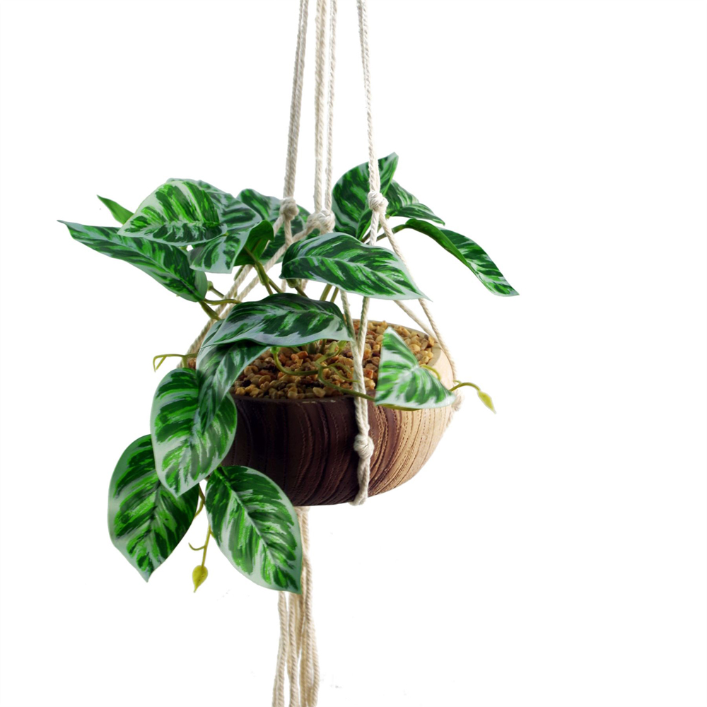 Leaf Hanging Pothos Artificial Plant with Planter 85cm Image 1