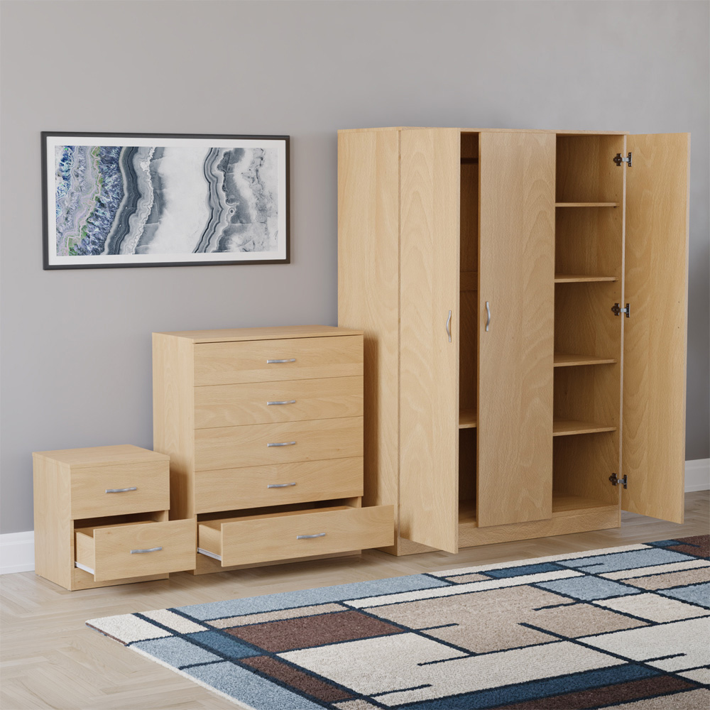VIDA DESIGNS Riano Pine 3 Piece Bedroom Furniture Set Image 4