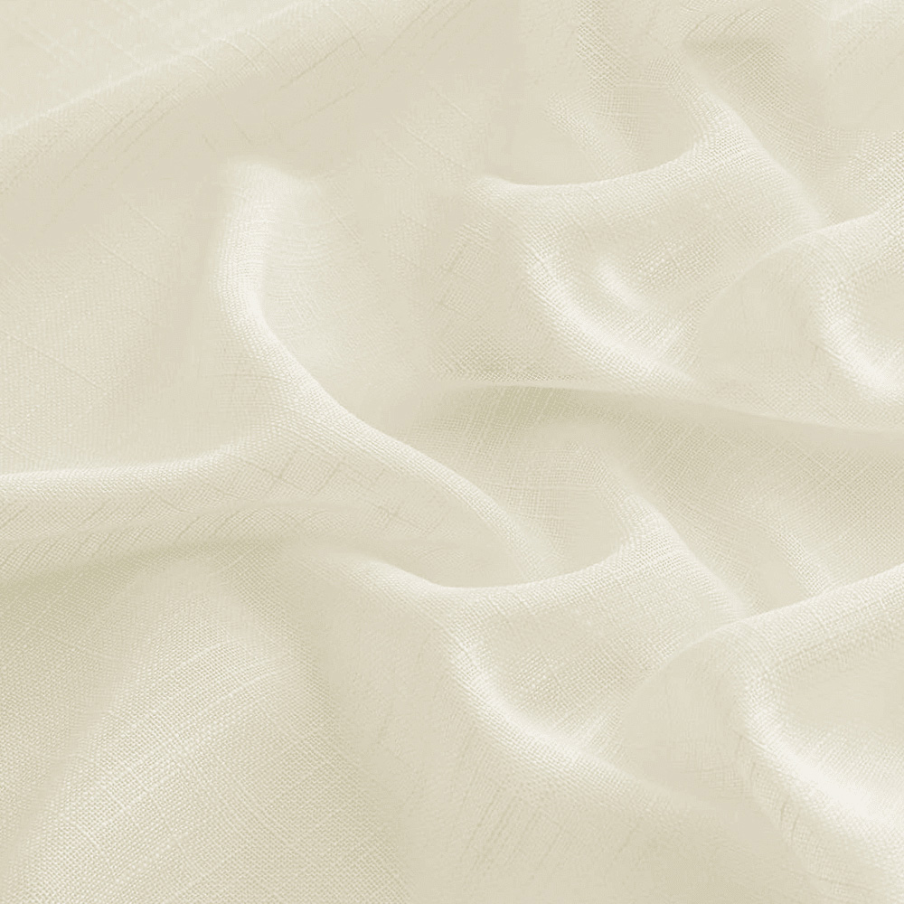 Velosso Riva Plain Cream Slot Top Voile Panel Curtain 150 x 122cm Image 3