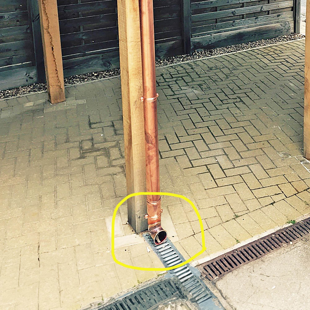 Metal Gutta Copper Downpipe Shoe Image 2