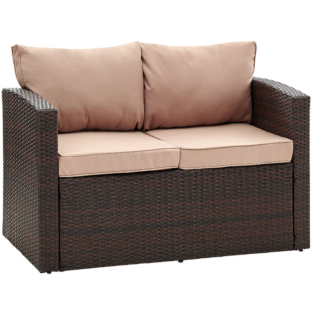 Home Detail Paloma 5 Seater Brown Rattan Sofa Set Image 4
